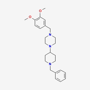 1-(1-Benzylpiperidin-4-yl)-4-[(3,4-dimethoxyphenyl)methyl]piperazine