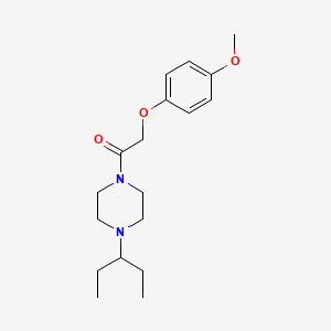 2-(4-Methoxyphenoxy)-1-[4-(pentan-3-yl)piperazin-1-yl]ethanone