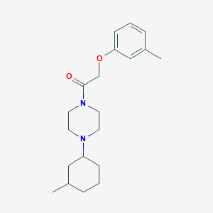 molecular formula C20H30N2O2 B10881565 1-[4-(3-Methylcyclohexyl)piperazin-1-yl]-2-(3-methylphenoxy)ethanone 