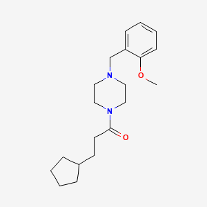 3-Cyclopentyl-1-[4-(2-methoxybenzyl)piperazin-1-yl]propan-1-one