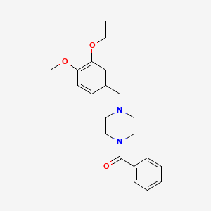 molecular formula C21H26N2O3 B10881573 [4-(3-Ethoxy-4-methoxybenzyl)piperazin-1-yl](phenyl)methanone 