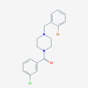 molecular formula C18H18BrClN2O B10881577 [4-(2-Bromobenzyl)piperazin-1-yl](3-chlorophenyl)methanone 