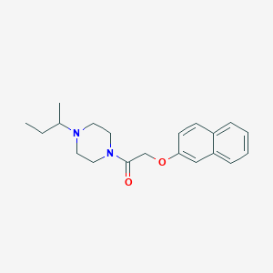 molecular formula C20H26N2O2 B10881593 1-[4-(Butan-2-yl)piperazin-1-yl]-2-(naphthalen-2-yloxy)ethanone 