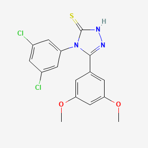 molecular formula C16H13Cl2N3O2S B10881615 4-(3,5-dichlorophenyl)-5-(3,5-dimethoxyphenyl)-4H-1,2,4-triazole-3-thiol 