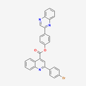 molecular formula C30H18BrN3O2 B10881626 4-(Quinoxalin-2-yl)phenyl 2-(4-bromophenyl)quinoline-4-carboxylate 