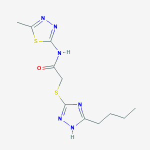 2-[(5-butyl-4H-1,2,4-triazol-3-yl)sulfanyl]-N-(5-methyl-1,3,4-thiadiazol-2-yl)acetamide