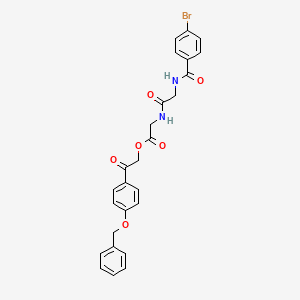 2-[4-(benzyloxy)phenyl]-2-oxoethyl N-[(4-bromophenyl)carbonyl]glycylglycinate