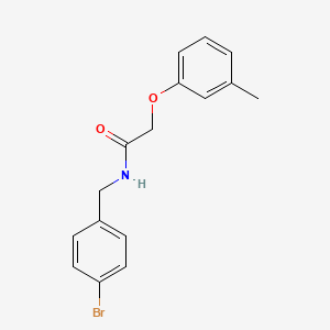 N-[(4-bromophenyl)methyl]-2-(3-methylphenoxy)acetamide