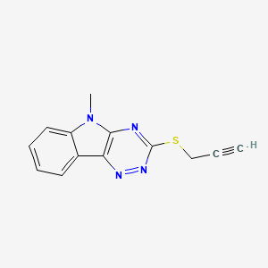 molecular formula C13H10N4S B10881672 5-methyl-3-(prop-2-yn-1-ylsulfanyl)-5H-[1,2,4]triazino[5,6-b]indole 