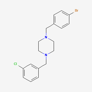 1-(4-Bromobenzyl)-4-(3-chlorobenzyl)piperazine