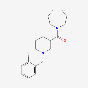 molecular formula C19H27FN2O B10881682 Azepan-1-yl[1-(2-fluorobenzyl)piperidin-3-yl]methanone 