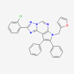 2-(2-Chlorophenyl)-7-(2-furylmethyl)-8,9-diphenyl-7H-pyrrolo[3,2-E][1,2,4]triazolo[1,5-C]pyrimidine