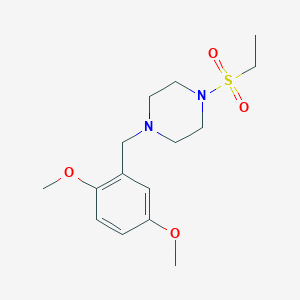 molecular formula C15H24N2O4S B10881727 1-(2,5-Dimethoxybenzyl)-4-(ethylsulfonyl)piperazine 