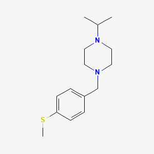 molecular formula C15H24N2S B10881744 1-[4-(Methylsulfanyl)benzyl]-4-(propan-2-yl)piperazine 