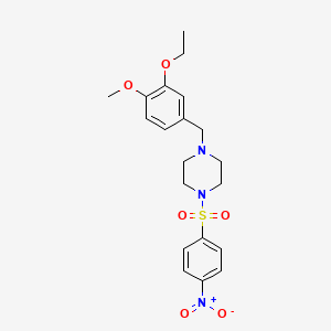 molecular formula C20H25N3O6S B10881753 1-(3-Ethoxy-4-methoxybenzyl)-4-[(4-nitrophenyl)sulfonyl]piperazine 