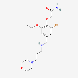 molecular formula C18H28BrN3O4 B10881775 2-(2-Bromo-6-ethoxy-4-{[(3-morpholinopropyl)amino]methyl}phenoxy)acetamide CAS No. 893613-42-8