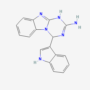 [1,3,5]Triazino[1,2-a][1,3]benzimidazol-2-amine, 1,4-dihydro-4-(1H-indol-3-yl)-