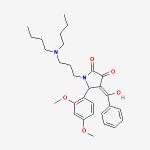 1-[3-(dibutylamino)propyl]-5-(2,4-dimethoxyphenyl)-3-hydroxy-4-(phenylcarbonyl)-1,5-dihydro-2H-pyrrol-2-one