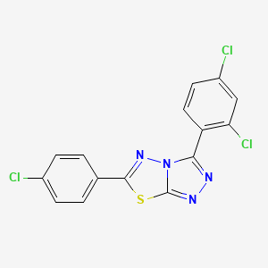 molecular formula C15H7Cl3N4S B10881850 6-(4-Chlorophenyl)-3-(2,4-dichlorophenyl)[1,2,4]triazolo[3,4-b][1,3,4]thiadiazole 