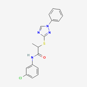 N-(3-chlorophenyl)-2-[(1-phenyl-1H-1,2,4-triazol-3-yl)sulfanyl]propanamide