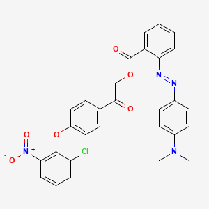 2-[4-(2-Chloro-6-nitrophenoxy)phenyl]-2-oxoethyl 2-{2-[4-(dimethylamino)phenyl]-1-diazenyl}benzoate