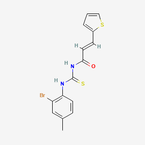 (2E)-N-[(2-bromo-4-methylphenyl)carbamothioyl]-3-(thiophen-2-yl)prop-2-enamide