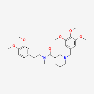 N-[2-(3,4-dimethoxyphenyl)ethyl]-N-methyl-1-(3,4,5-trimethoxybenzyl)piperidine-3-carboxamide