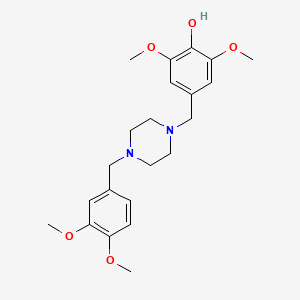 4-{[4-(3,4-Dimethoxybenzyl)piperazin-1-yl]methyl}-2,6-dimethoxyphenol