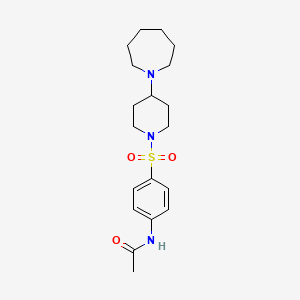 N-(4-{[4-(azepan-1-yl)piperidin-1-yl]sulfonyl}phenyl)acetamide