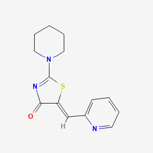 (5Z)-2-(piperidin-1-yl)-5-(pyridin-2-ylmethylidene)-1,3-thiazol-4(5H)-one