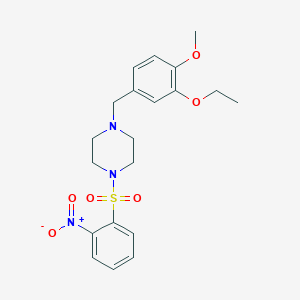 1-(3-Ethoxy-4-methoxybenzyl)-4-[(2-nitrophenyl)sulfonyl]piperazine