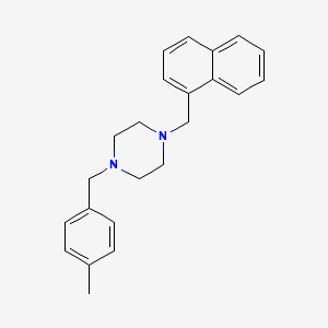 molecular formula C23H26N2 B10882013 1-[(4-Methylphenyl)methyl]-4-(naphthalen-1-ylmethyl)piperazine 