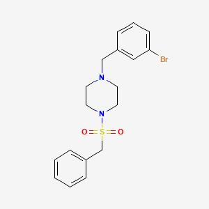 molecular formula C18H21BrN2O2S B10882021 1-(Benzylsulfonyl)-4-(3-bromobenzyl)piperazine 