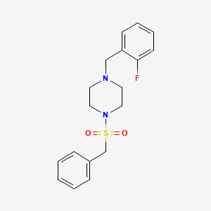 molecular formula C18H21FN2O2S B10882024 1-(Benzylsulfonyl)-4-(2-fluorobenzyl)piperazine 