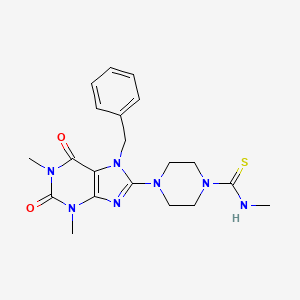 4-(7-benzyl-1,3-dimethyl-2,6-dioxo-2,3,6,7-tetrahydro-1H-purin-8-yl)-N-methylpiperazine-1-carbothioamide