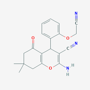 2-amino-4-[2-(cyanomethoxy)phenyl]-7,7-dimethyl-5-oxo-5,6,7,8-tetrahydro-4H-chromene-3-carbonitrile