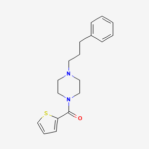 molecular formula C18H22N2OS B10882080 [4-(3-Phenylpropyl)piperazin-1-yl](thiophen-2-yl)methanone 