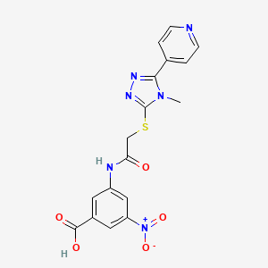 3-[({[4-methyl-5-(pyridin-4-yl)-4H-1,2,4-triazol-3-yl]sulfanyl}acetyl)amino]-5-nitrobenzoic acid