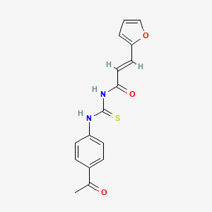 molecular formula C16H14N2O3S B10882106 1-(4-Acetyl-phenyl)-3-(3-furan-2-yl-acryloyl)-thiourea CAS No. 307331-10-8