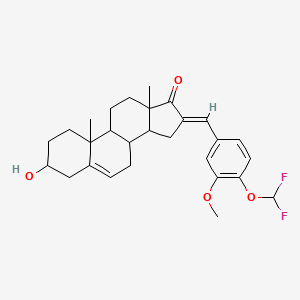 (16E)-16-[4-(difluoromethoxy)-3-methoxybenzylidene]-3-hydroxyandrost-5-en-17-one