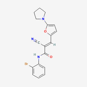 N-(2-bromophenyl)-2-cyano-3-[5-(pyrrolidin-1-yl)furan-2-yl]prop-2-enamide