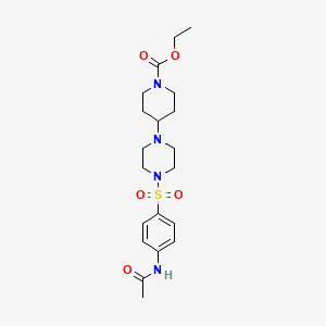 Ethyl 4-(4-{[4-(acetylamino)phenyl]sulfonyl}piperazin-1-yl)piperidine-1-carboxylate