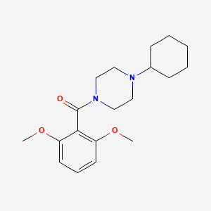 molecular formula C19H28N2O3 B10882193 (4-Cyclohexylpiperazin-1-yl)(2,6-dimethoxyphenyl)methanone 