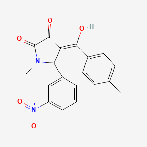 3-hydroxy-1-methyl-4-[(4-methylphenyl)carbonyl]-5-(3-nitrophenyl)-1,5-dihydro-2H-pyrrol-2-one