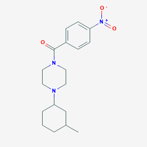 molecular formula C18H25N3O3 B10882204 [4-(3-Methylcyclohexyl)piperazin-1-yl](4-nitrophenyl)methanone 