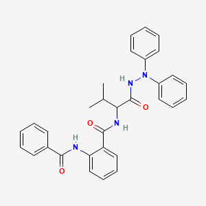 2-(Benzoylamino)-N~1~-{1-[(2,2-diphenylhydrazino)carbonyl]-2-methylpropyl}benzamide