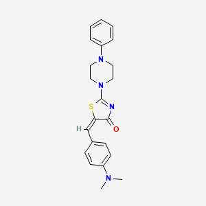 (5E)-5-[4-(dimethylamino)benzylidene]-2-(4-phenylpiperazin-1-yl)-1,3-thiazol-4(5H)-one