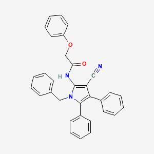 N-(1-benzyl-3-cyano-4,5-diphenyl-1H-pyrrol-2-yl)-2-phenoxyacetamide