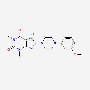 8-[4-(3-methoxyphenyl)piperazin-1-yl]-1,3-dimethyl-3,7-dihydro-1H-purine-2,6-dione