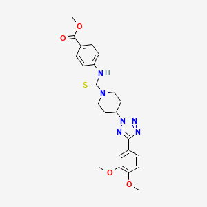 methyl 4-[({4-[5-(3,4-dimethoxyphenyl)-2H-tetrazol-2-yl]piperidin-1-yl}carbonothioyl)amino]benzoate